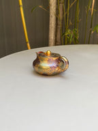 紫砂特色黄金紫晶贝壳烧【福禄壶】与众不同的藏品！  ——原矿优质朱泥·130cc ——著名紫砂艺术家·郑军