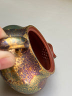 紫砂特色黄金紫晶贝壳烧【福禄壶】与众不同的藏品！  ——原矿优质朱泥·130cc ——著名紫砂艺术家·郑军