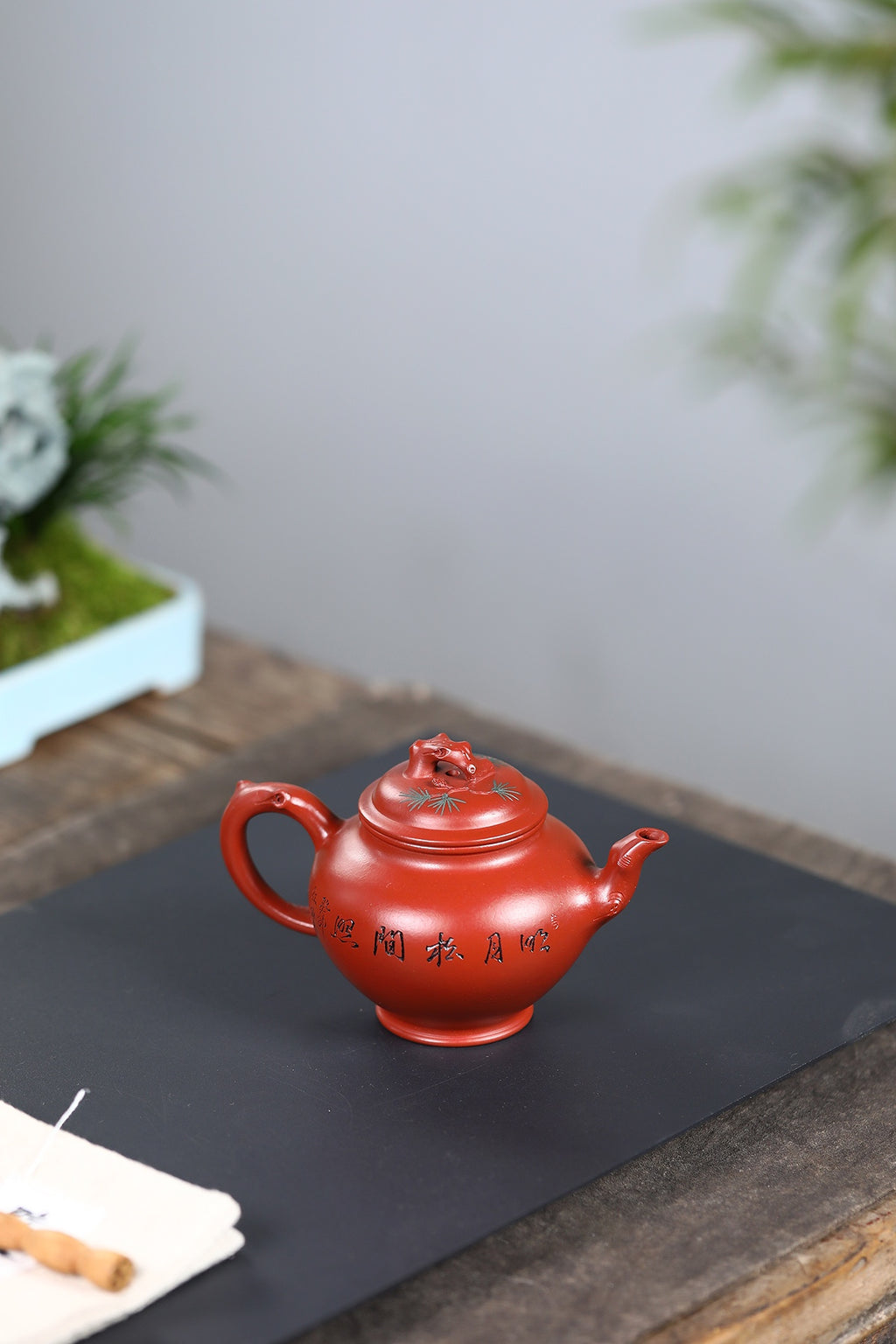 范泽锋高徒·邱爽紫砂潜力重器《松报春壶》是您礼藏皆宜的高端艺术品👍  ——原矿优质朱泥·200cc