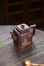 范泽锋高徒·邱爽紫砂潜力重器《葵方壶》是您礼藏皆宜的高端艺术品👍  ——原矿优质老紫泥·550cc