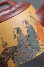 东盟紫砂行业领军人物新作代表作【孔子讲学】🎉🎉🎉 _____陶刻圣手—国礼艺术家(高级)（储国峰）