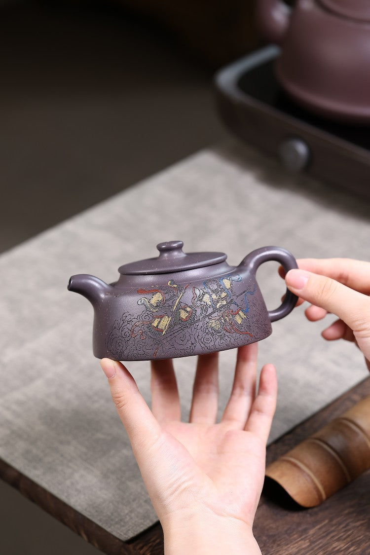 •新品•爆款•限定款• 东盟紫砂行业领军人物新作【大圣归来】🎉🎉🎉 _____陶刻圣手—国礼艺术家(高级)（储国峰）