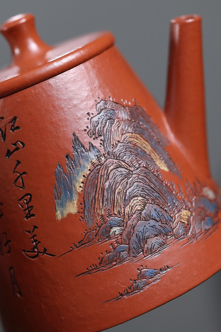 •新品•爆款•江山美人限定款• 东盟紫砂行业领军人物新作【高执•江山美人】  _____陶刻圣手—国礼艺术家(高级)（储国峰）
