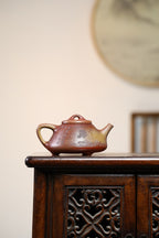 崖柏木柴烧窑宝作品【柴烧作品，自然落釉，每一把的发色都不一样】  东盟紫砂行业领军人物新作【子冶石瓢】