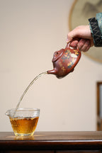 崖柏木柴烧窑宝作品【柴烧作品，自然落釉，每一把的发色都不一样】  东盟紫砂行业领军人物新作【子冶石瓢】