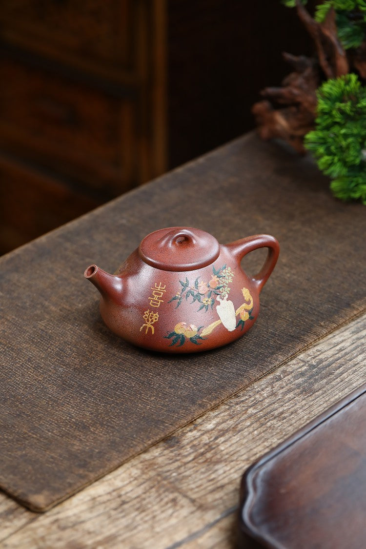 崖柏木柴烧窑宝作品【柴烧作品，自然落釉，每一把的发色都不一样】  东盟紫砂行业领军人物新作【子冶石瓢】