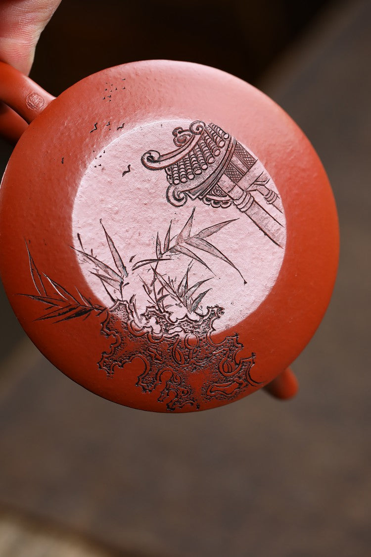 【储老师创作新品，精刻高货欣赏】 东盟紫砂行业领军人物新作【柱础•贵妃出浴】陶刻圣手—国礼艺术家(高级)（储国峰）