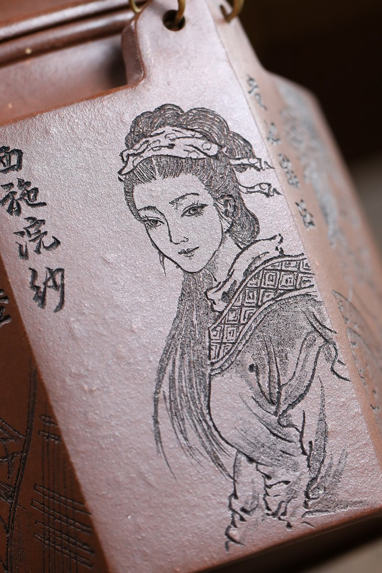 《“洋桶王”——储铭传承》储老师代表版面——｛四大美女} 东盟紫砂行业领军人物新作【六方洋桶·四大美女】