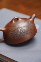 中国紫砂界当代梅王·朱炳浩(石陶）本工巅峰臻品《半月壶》——原矿优质底槽清·180cc
