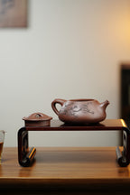 中国紫砂界当代梅王·朱炳浩(石陶）巅峰臻品·大拍同款5.7万《满瓢》——原矿优质老紫泥·420cc