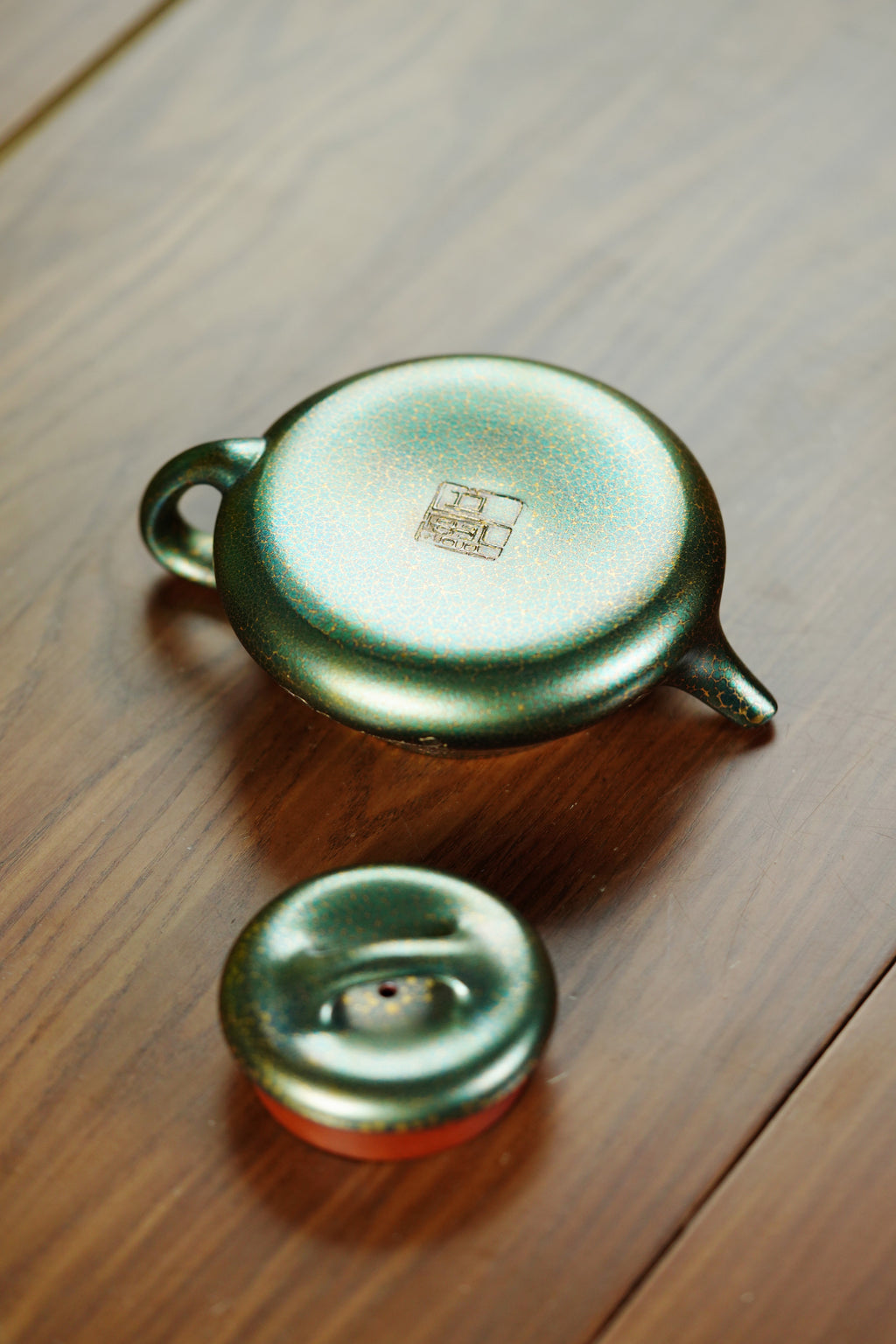 中国紫砂界当代梅王·朱炳浩(石陶）本工巅峰墨梅臻品《暗香石瓢》——原矿优质底槽清·120cc