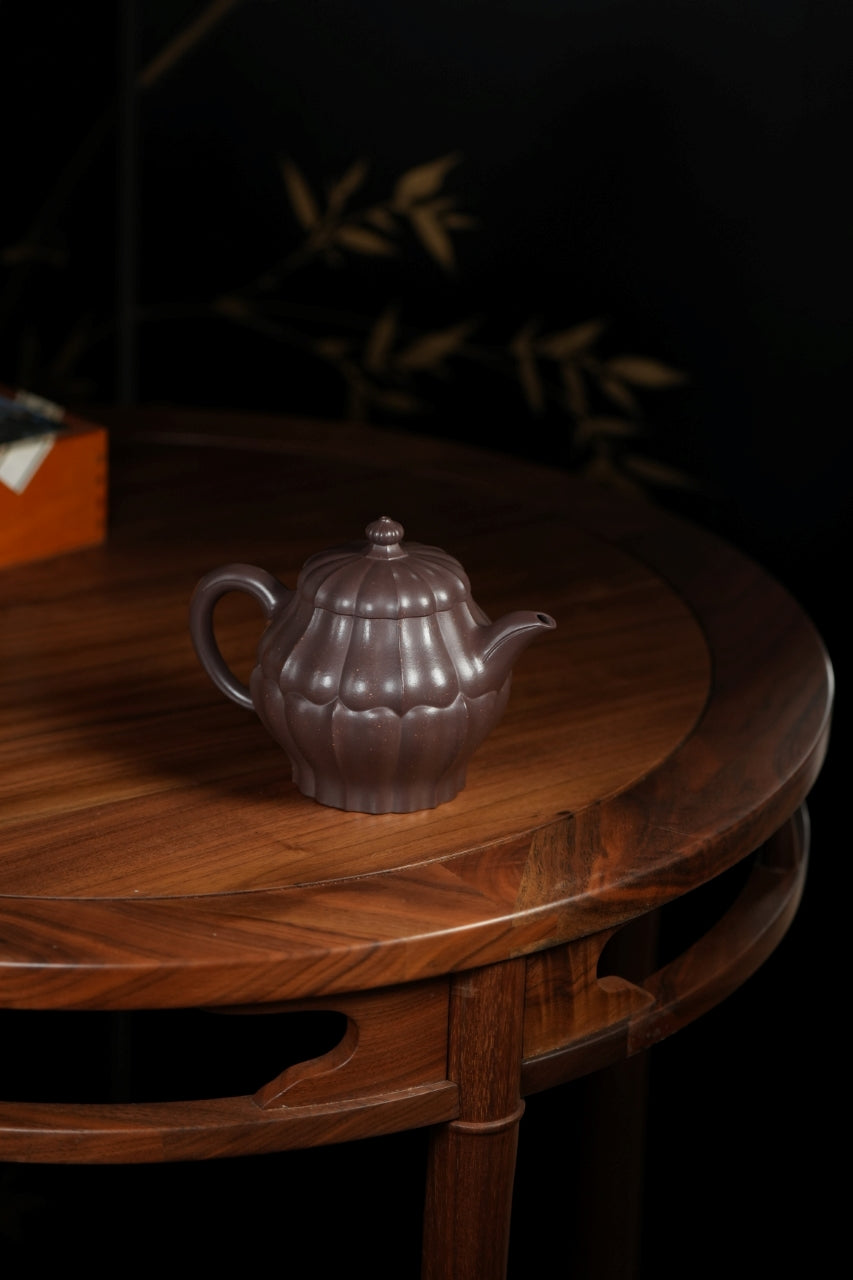 范大生嫡脉·江苏省大师范秀芳·紫砂臻品《高合菱壶》——原矿优质天青泥·330cc（入册款代表作）