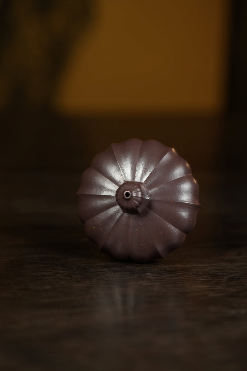 范大生嫡脉·江苏省大师范秀芳·紫砂臻品《高合菱壶》——原矿优质天青泥·330cc（入册款代表作）