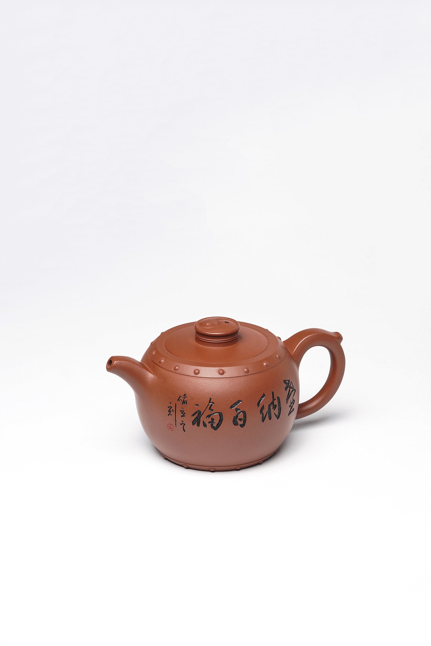 储立之大师传世典藏重器《太极鼓壶》是礼藏双宜首选的高端艺术品！  ——原矿优质 红清水泥·550cc