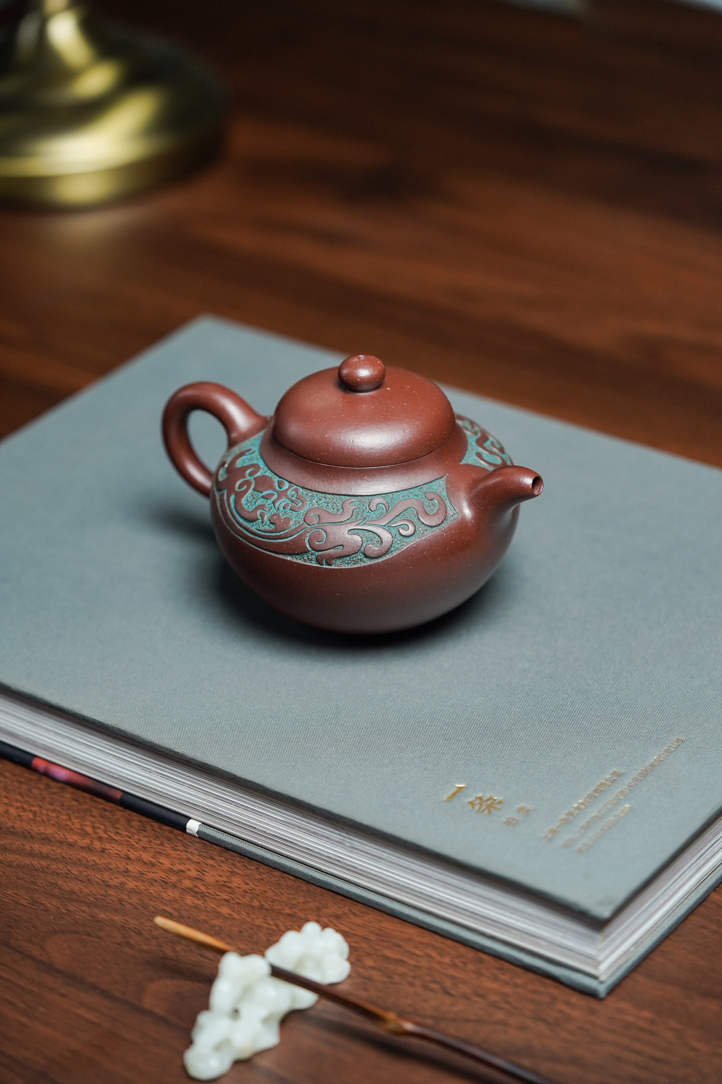 国大师邱玉林亲制｜顶奢稀有传世臻品《螭龙福圆壶》——原矿优质底槽清·260cc ——中国陶瓷艺术大师·邱玉林·亲制