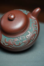 国大师邱玉林亲制｜顶奢稀有传世臻品《螭龙福圆壶》——原矿优质底槽清·260cc ——中国陶瓷艺术大师·邱玉林·亲制