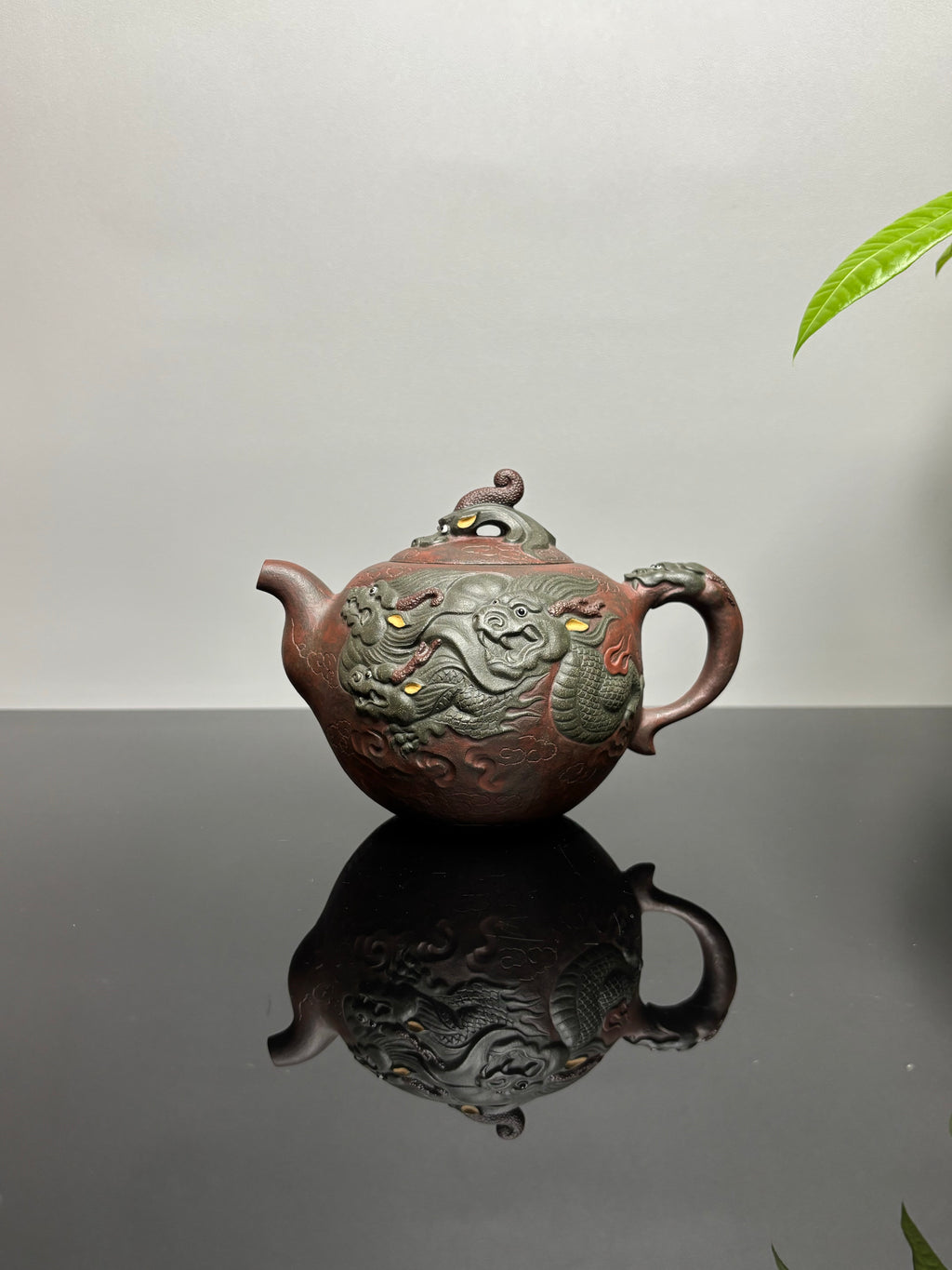 国礼名家金奖臻品｜高水波原创代表作《九子朝圣》九龙紫砂重器 传世收藏高端礼赠 巅峰之作！  优质老青段 | 520cc