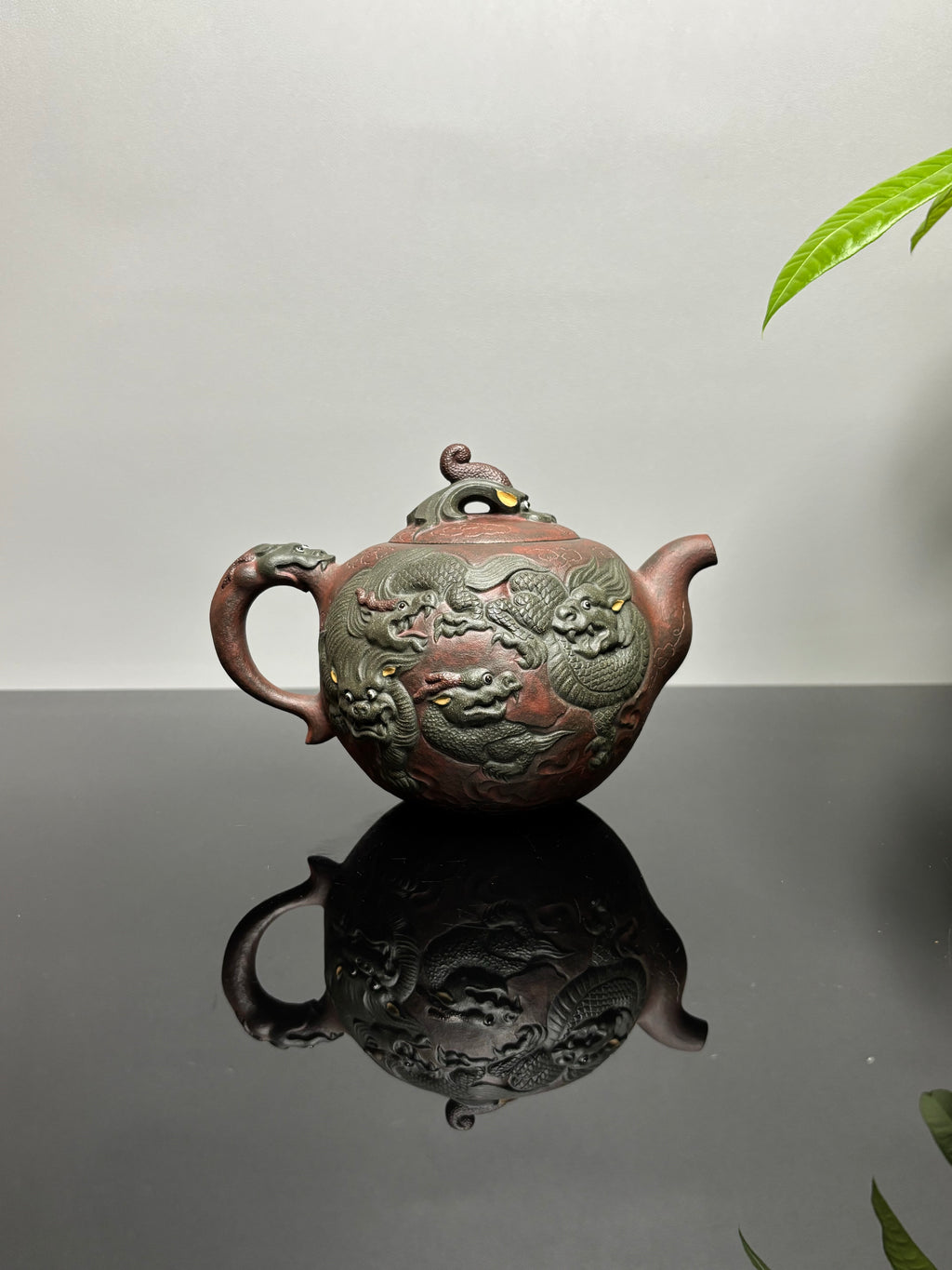 国礼名家金奖臻品｜高水波原创代表作《九子朝圣》九龙紫砂重器 传世收藏高端礼赠 巅峰之作！  优质老青段 | 520cc