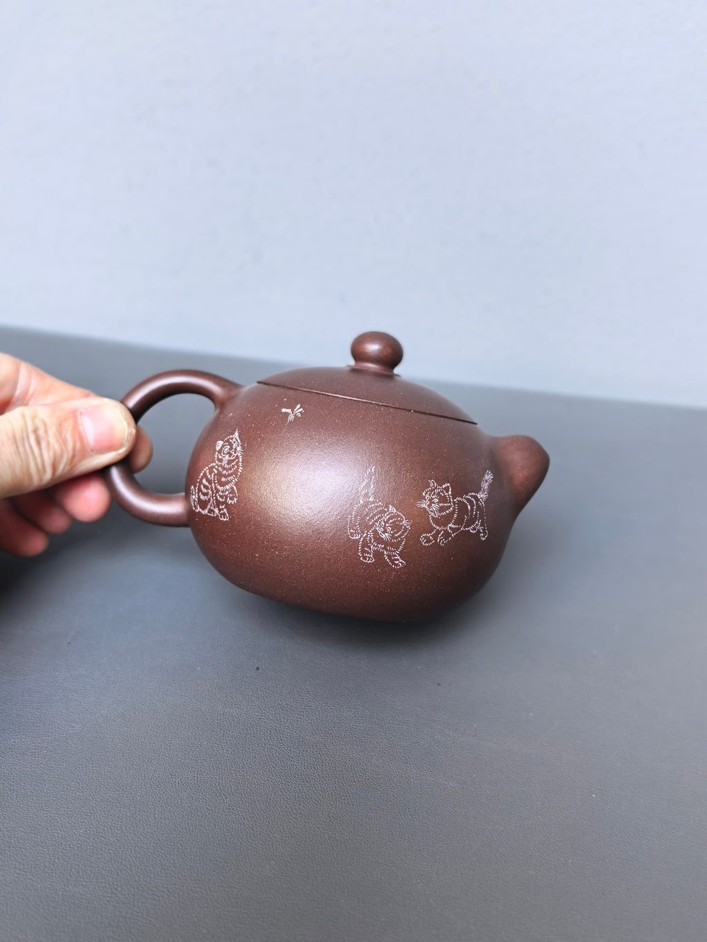 省大师吴培林高徒·王雅丽制【西施壶】世家传承·精工之作——泥料：原矿优质老紫泥·200cc