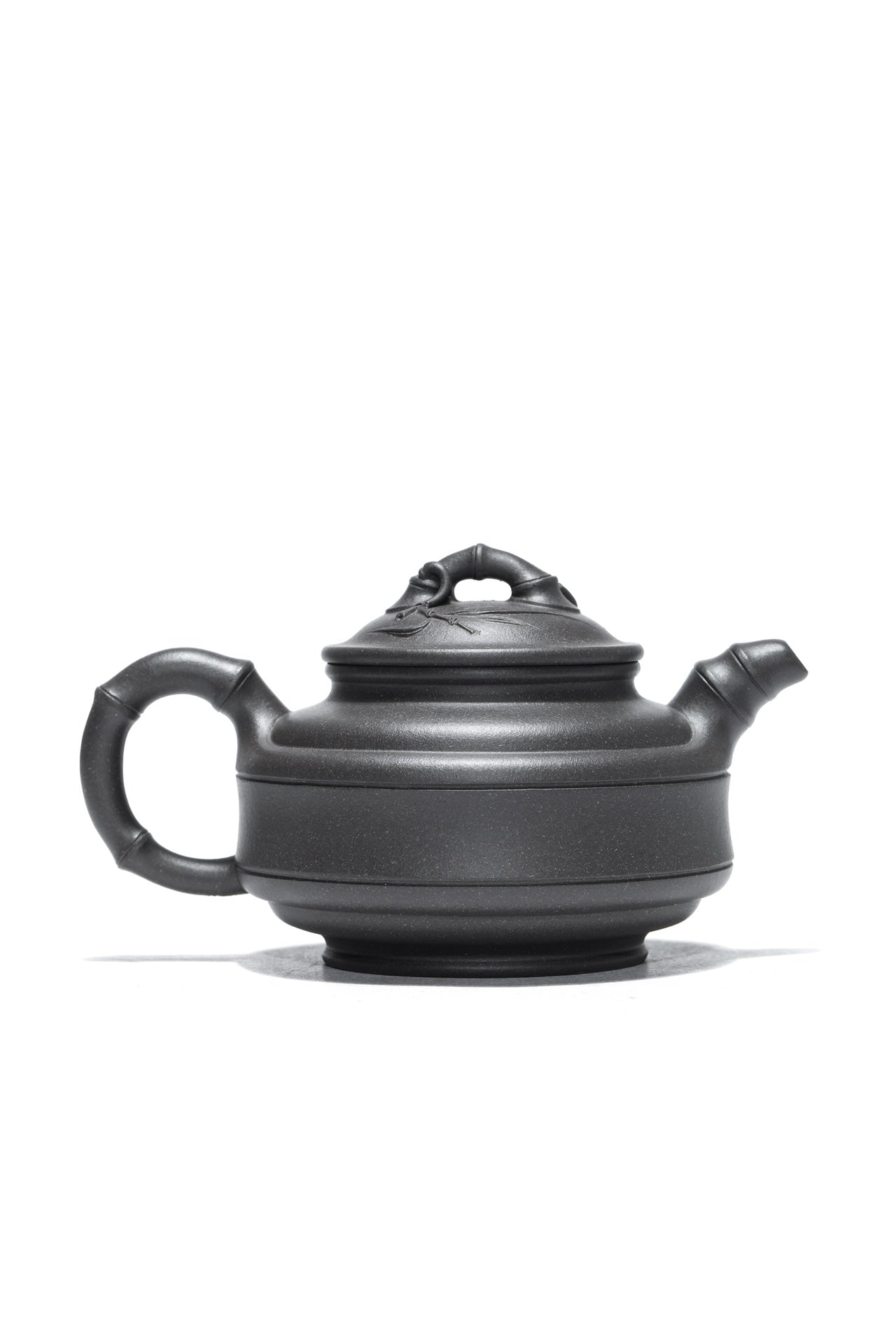 省大师吴培林高徒·王雅丽制【双线竹鼓壶】世家传承·精工之作——泥料：原矿优质天清泥·200cc