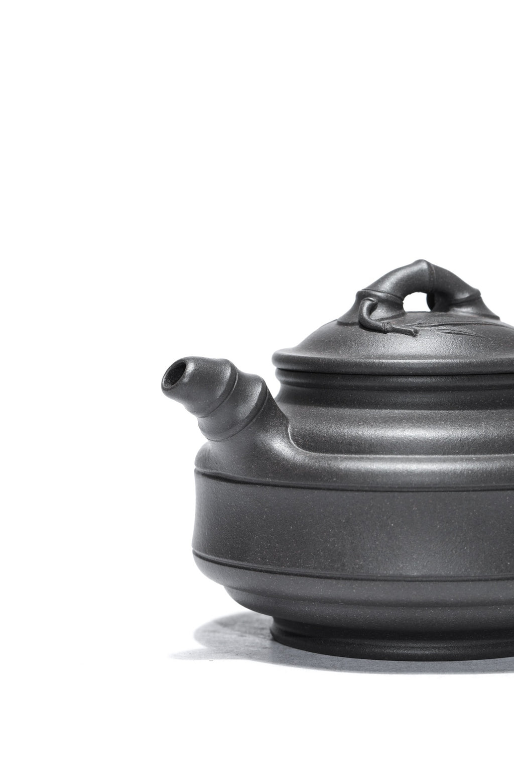 省大师吴培林高徒·王雅丽制【双线竹鼓壶】世家传承·精工之作——泥料：原矿优质天清泥·200cc