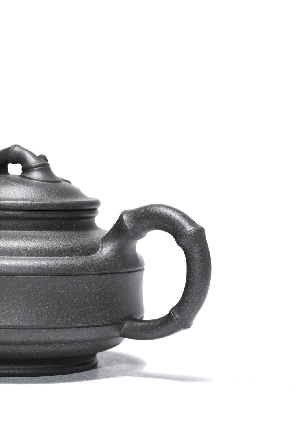 省大师吴培林高徒·王雅丽制【双线竹鼓壶】世家传承·精工之作——泥料：原矿优质天清泥·200cc