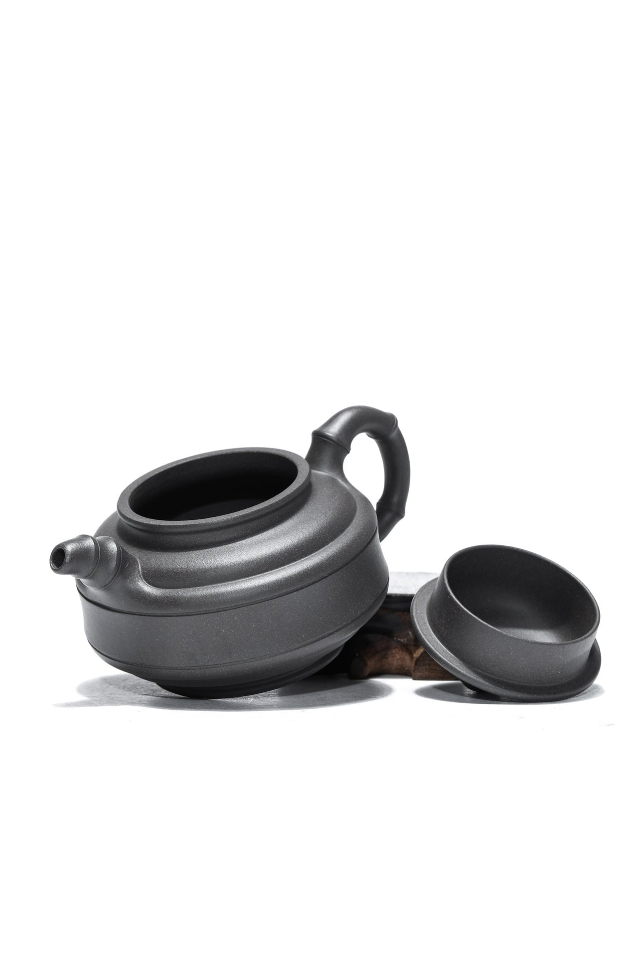 省大师吴培林高徒·王雅丽制【双线竹鼓壶】世家传承·精工之作——泥料：原矿优质天清泥·200cc