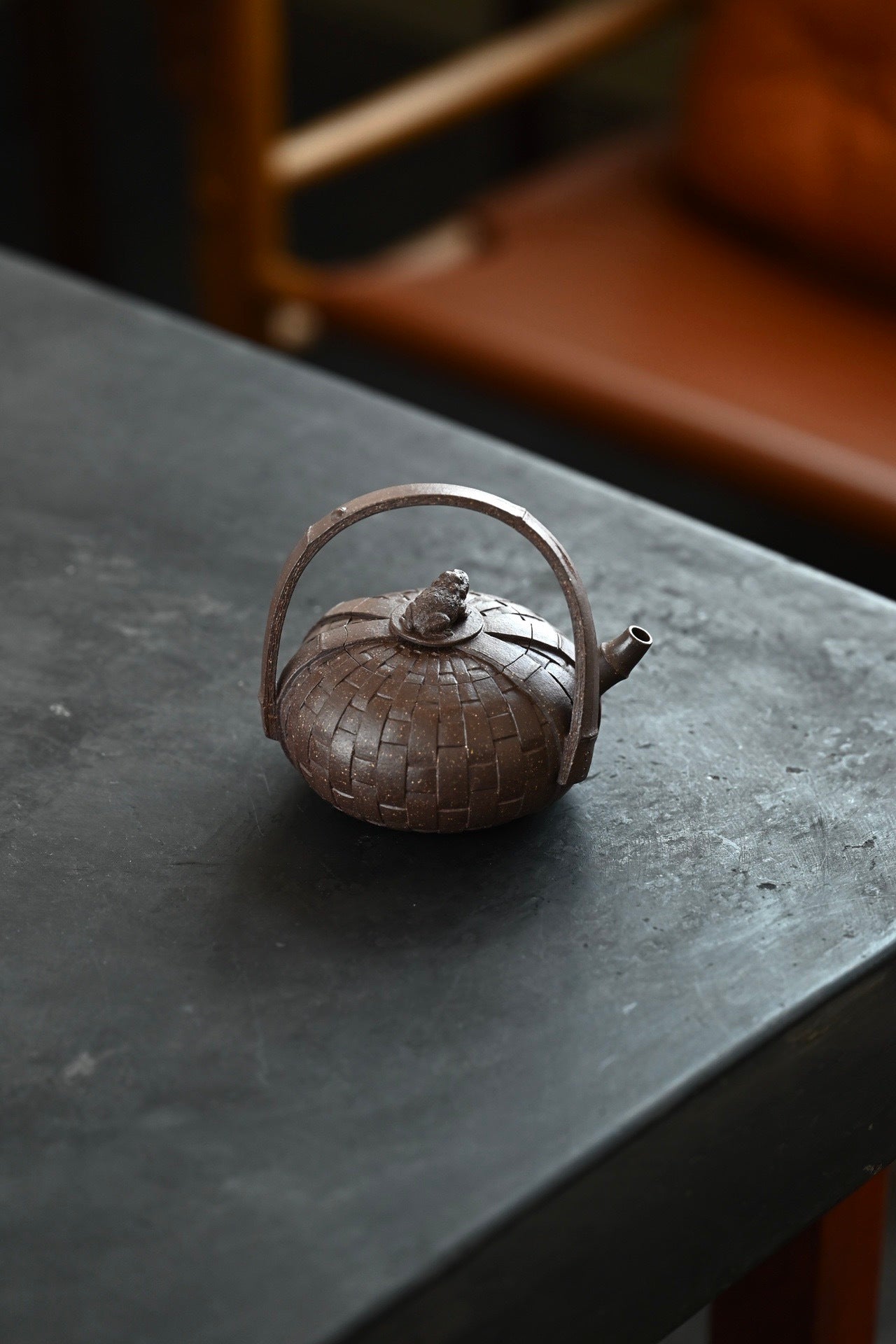 蟾竹提梁 ·全手工 /实力派陶手作品  /容量300cc/原矿紫泥