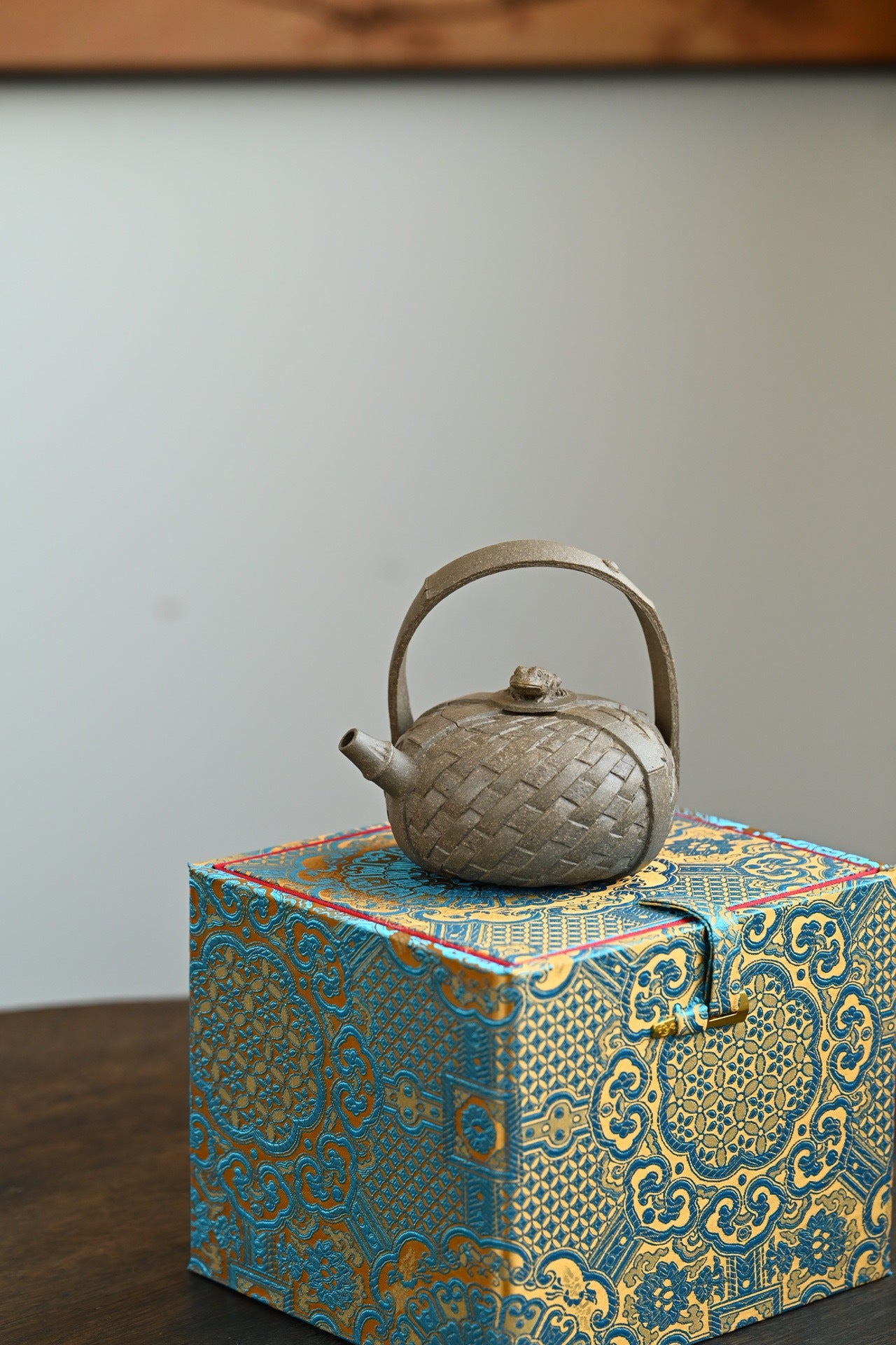 蟾竹提梁 ·全手工  /实力派陶手作品/容量250cc/原矿段泥