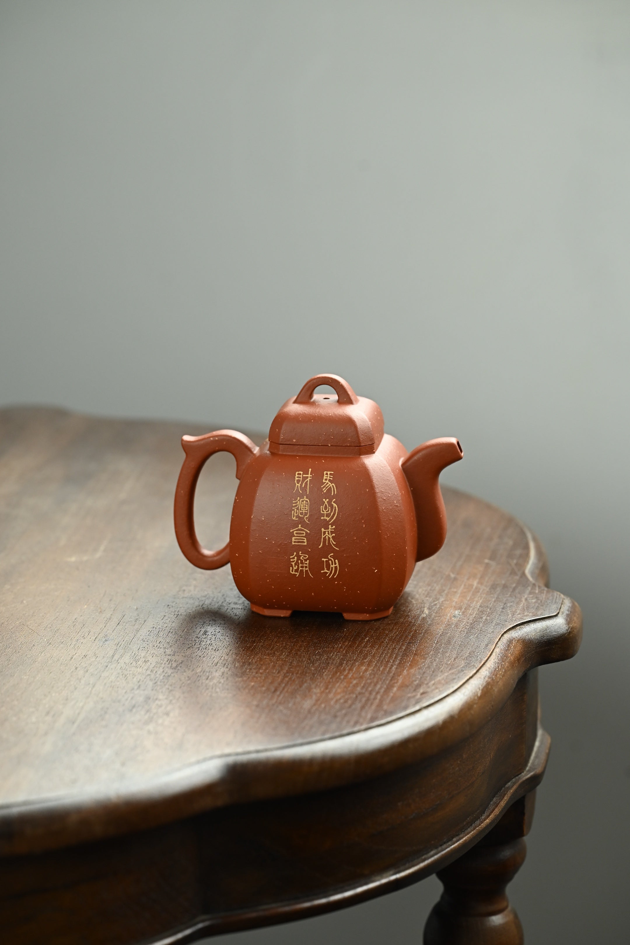 福临八方·全手工 多届全手工大赛二等奖大拍陶手吴涛作品 泥绘名家褚萍泥绘/容量380cc/极品朱砂
