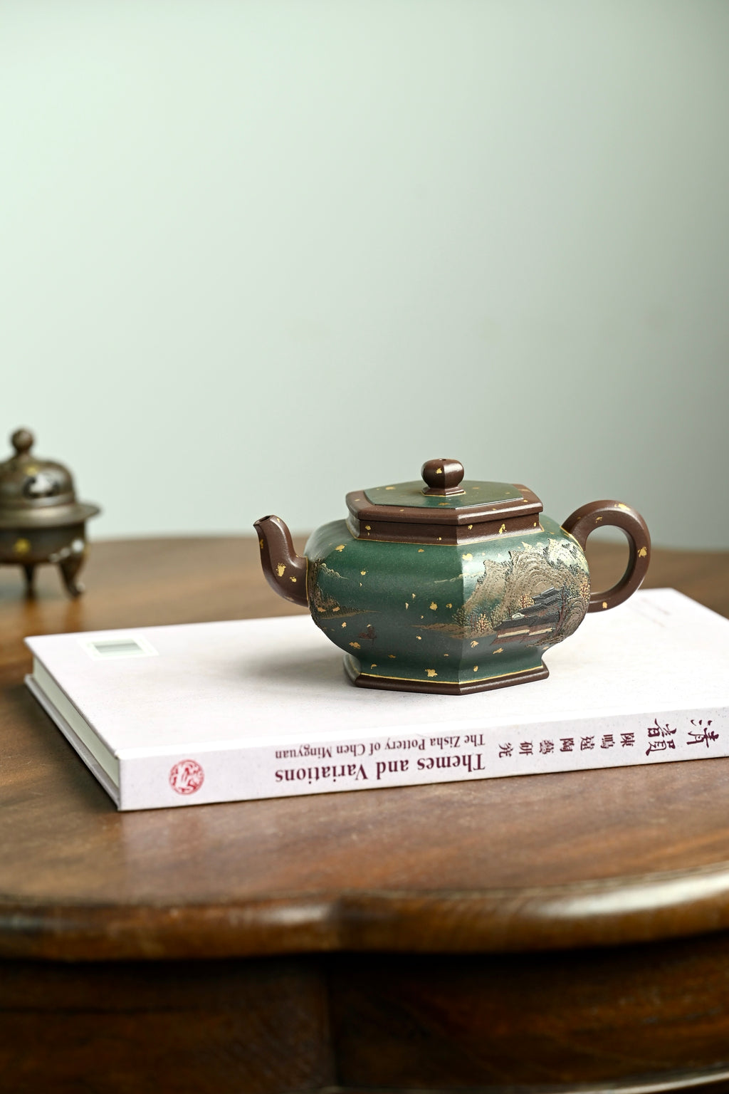 六方宫灯·全手工/六届全手工大赛一等奖高工施昌作品 /容量400cc/原矿底槽清