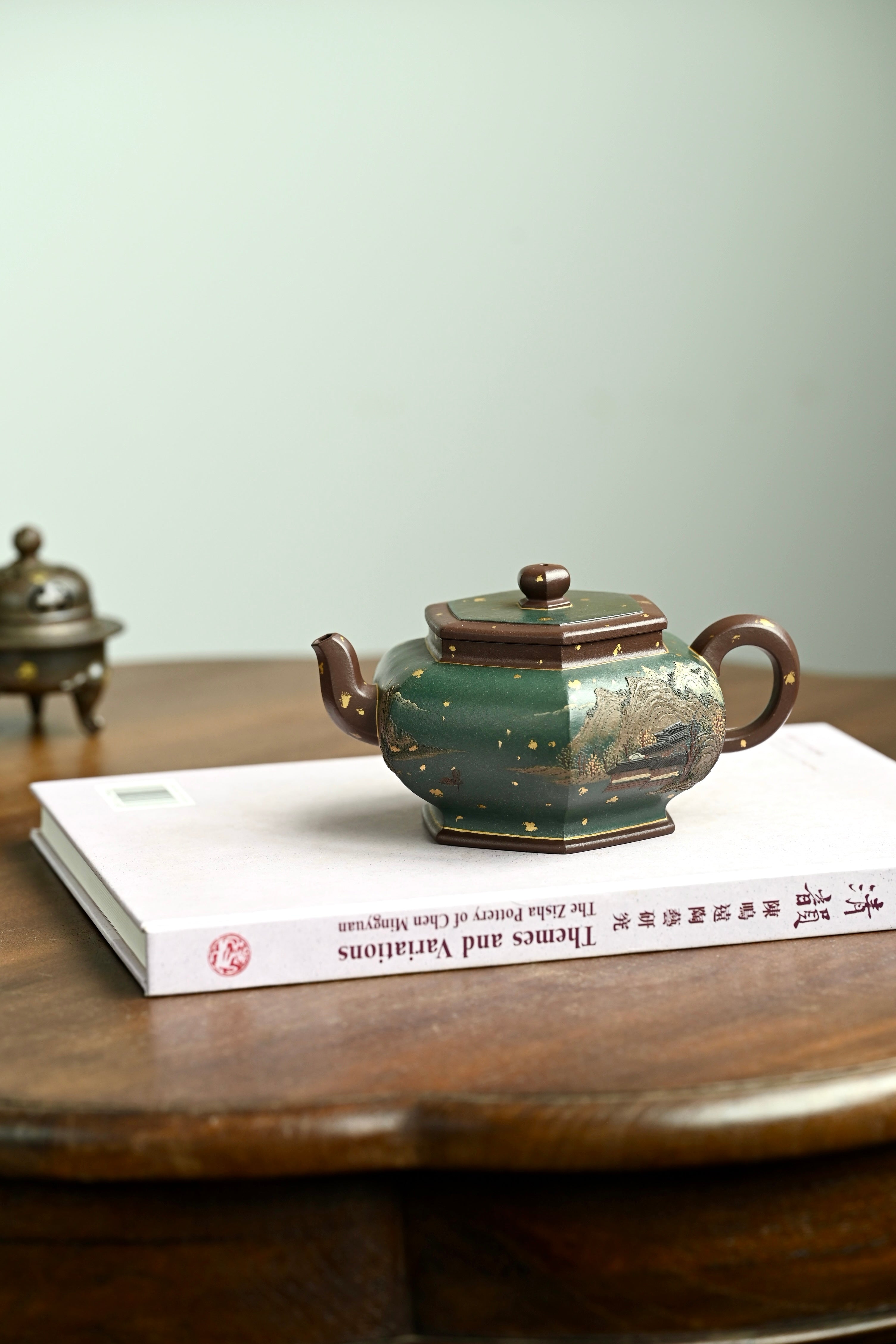 六方宫灯·全手工/六届全手工大赛一等奖高工施昌作品 /容量400cc/原矿底槽清