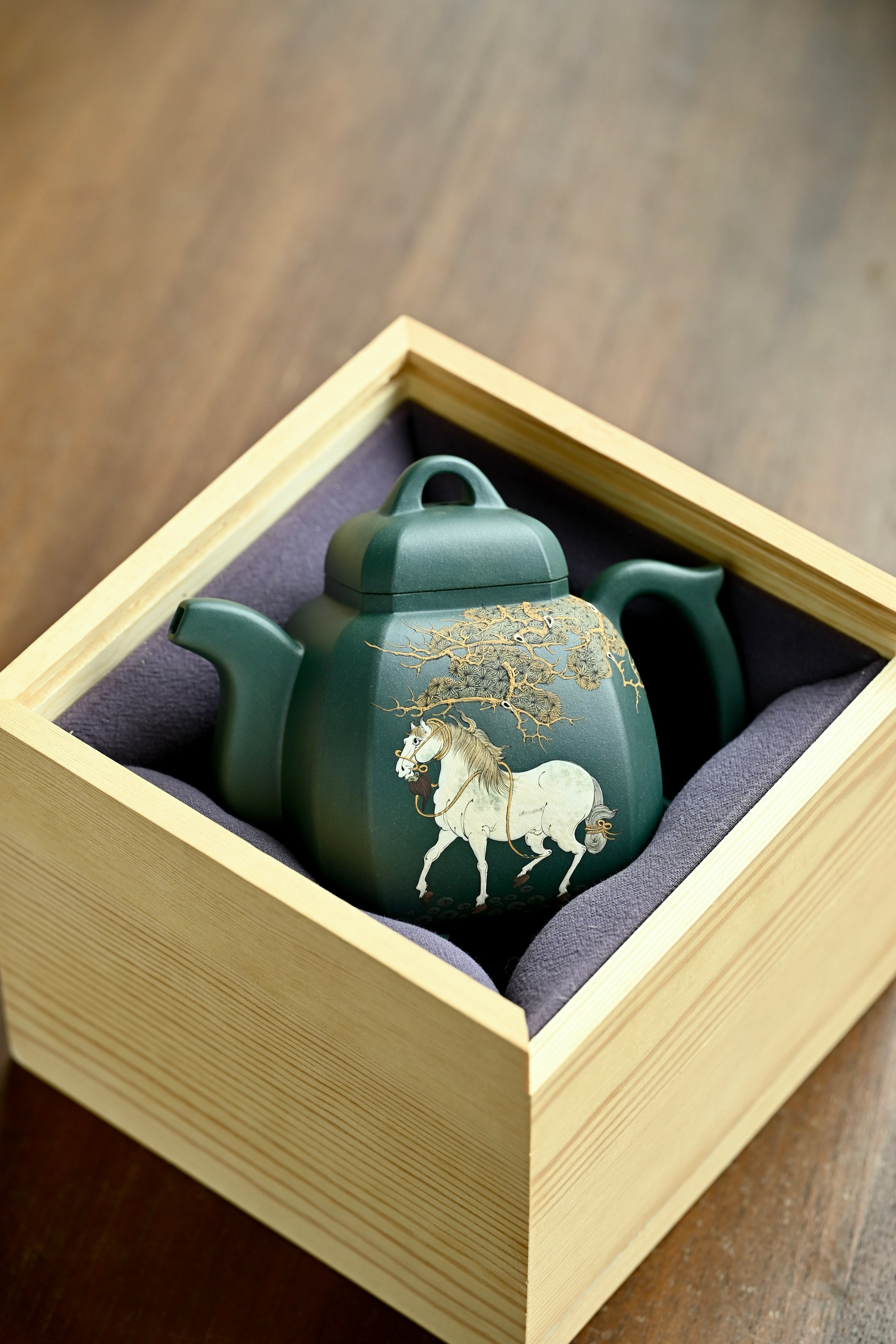 前程似锦·全手工  /多届全手工大赛二等奖大拍陶手吴涛作品 /泥绘名家褚萍泥绘  /容量420cc/苏门答腊青