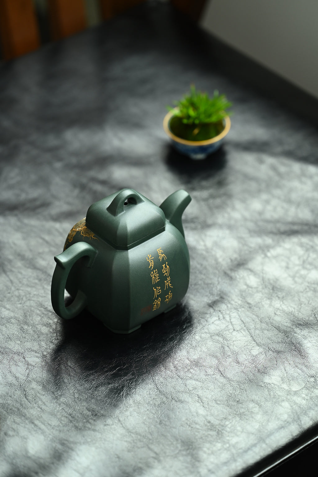 前程似锦·全手工  /多届全手工大赛二等奖大拍陶手吴涛作品 /泥绘名家褚萍泥绘  /容量420cc/苏门答腊青