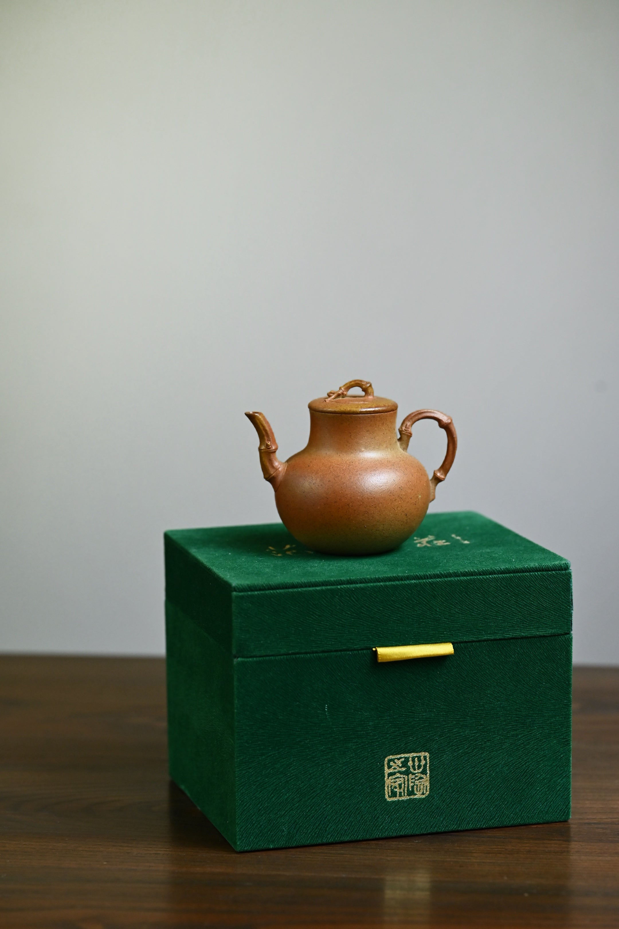 福禄·全手工/容量110cc/段泥柴烧 葫芦造型，秀巧简练，福禄寓意，壶腹饱满