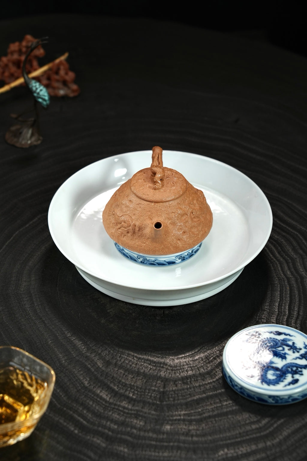 全手工【隐龍石瓢】 原矿极品老段泥·120cc·内推孔