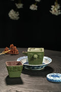 【四方·狮鼎】 原矿极品紫泥（绿泥粉浆） 壶200cc·杯子95cc