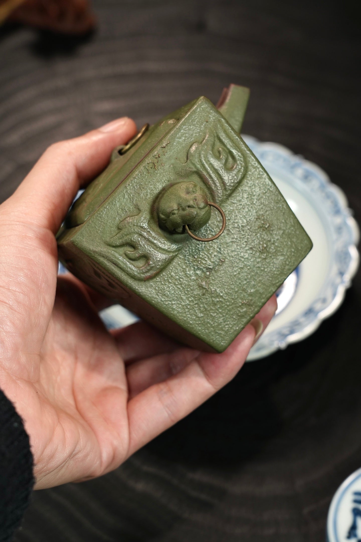 【四方·狮鼎】 原矿极品紫泥（绿泥粉浆） 壶200cc·杯子95cc