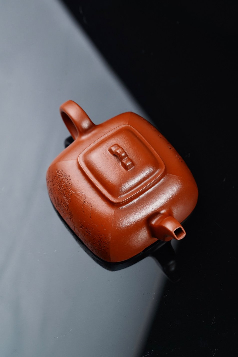 全手工【孤棱·摹古】 赵庄极品朱泥·290cc·10孔  摹古经典！甄藏级朱泥大品方器