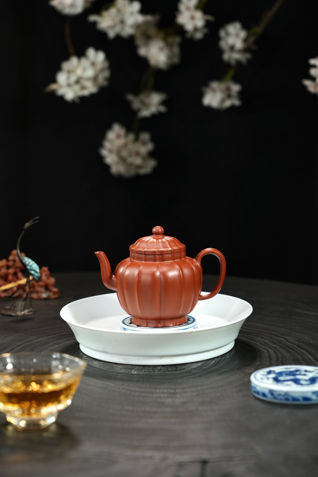 精品👍·全手工【玲珑宫灯】 原矿极品朱泥·170cc·内推孔