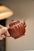 精品👍·全手工【玲珑宫灯】 原矿极品朱泥·170cc·内推孔