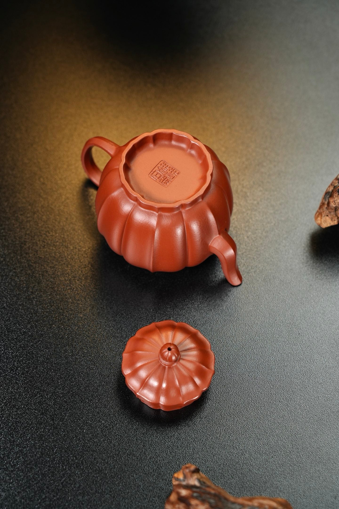 精品👍·全手工【玲珑宫灯】 原矿极品朱泥·170cc·内推孔
