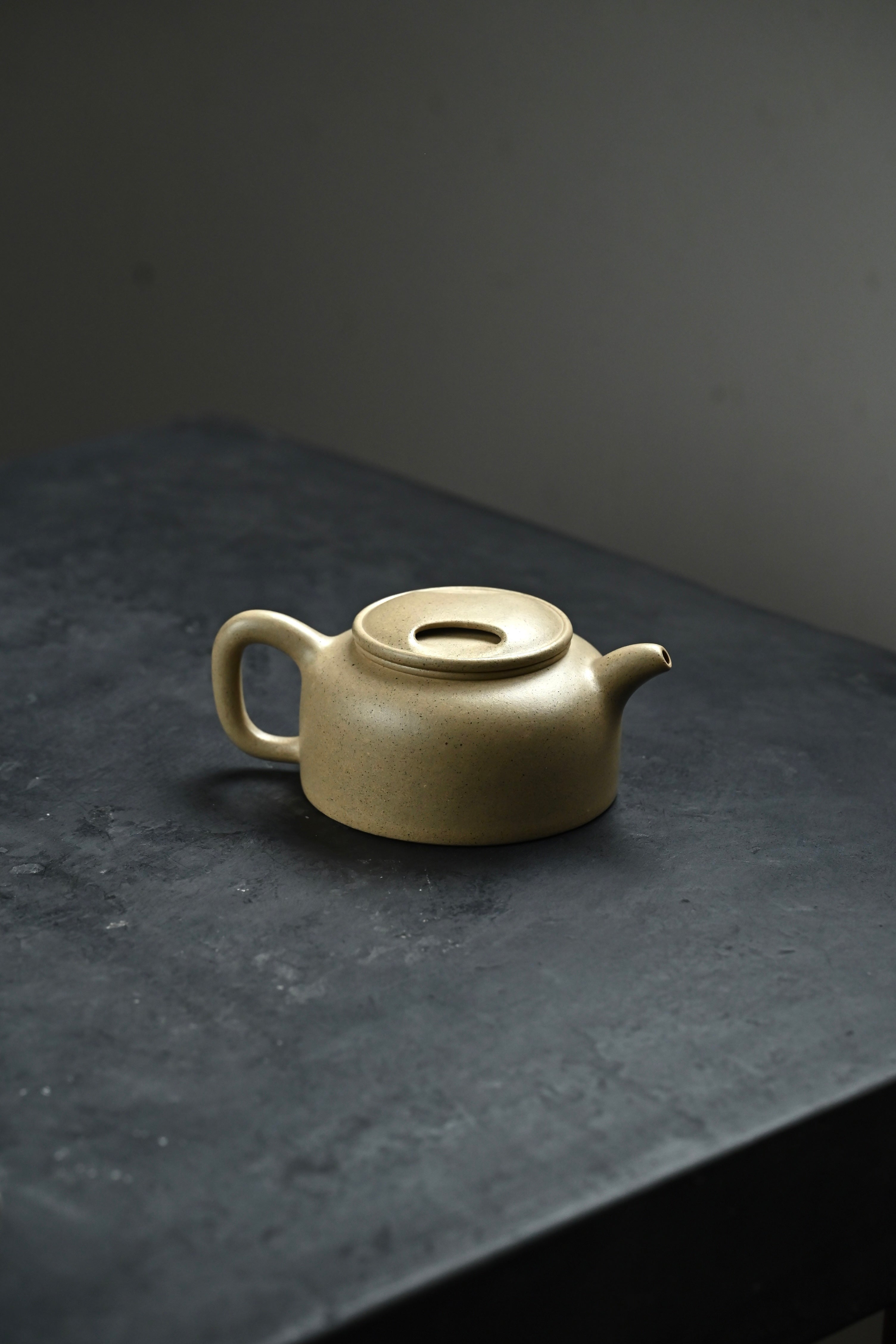 牛盖莲子·全手工 /传统器高手沈妮作品  /容量460cc/原矿本绿