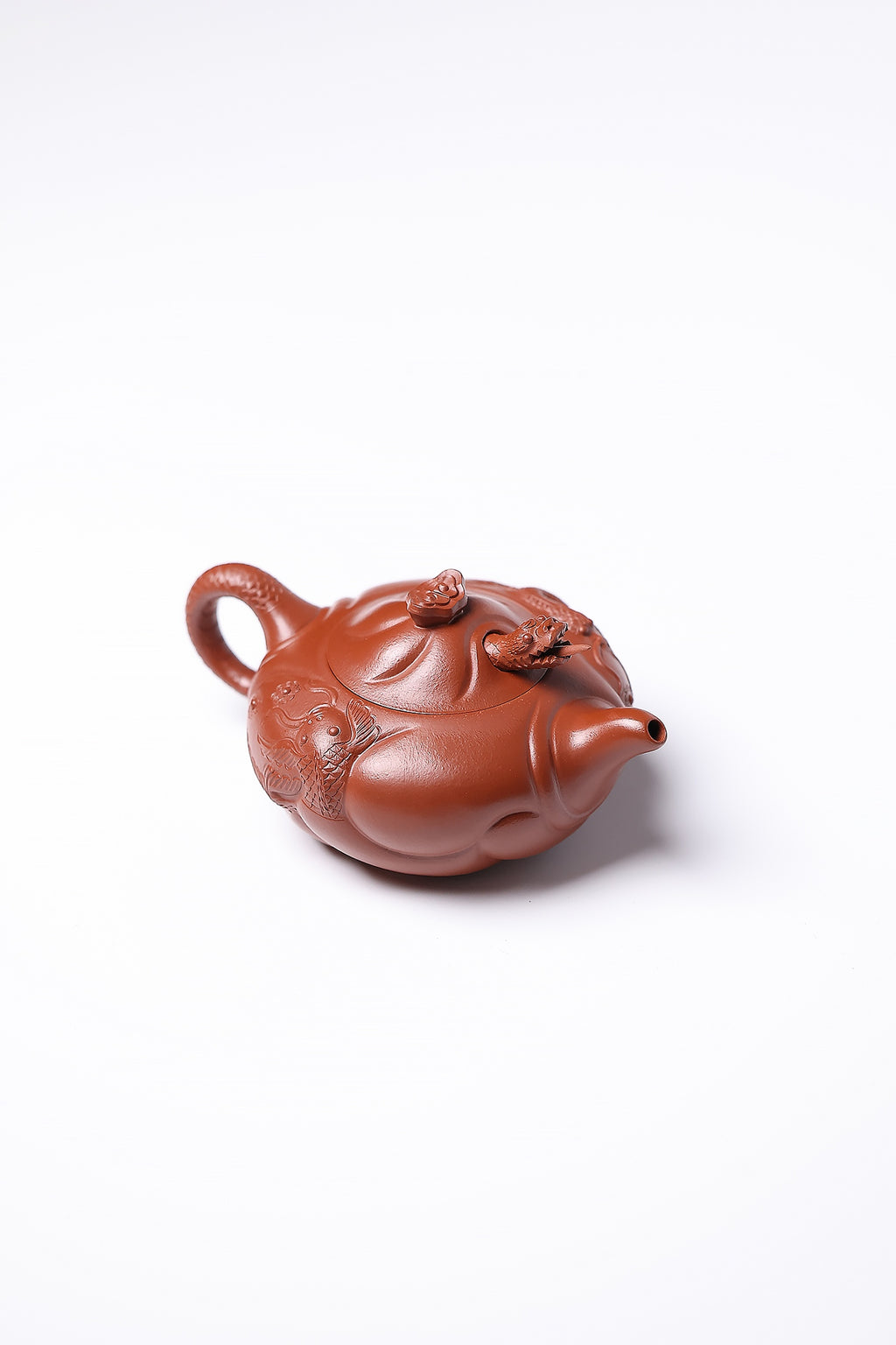 双省名人经典之作【鱼化龙】 泥料：极品大红袍 容量：220cc 作者：韩小虎 研究员级高级工艺美术师
