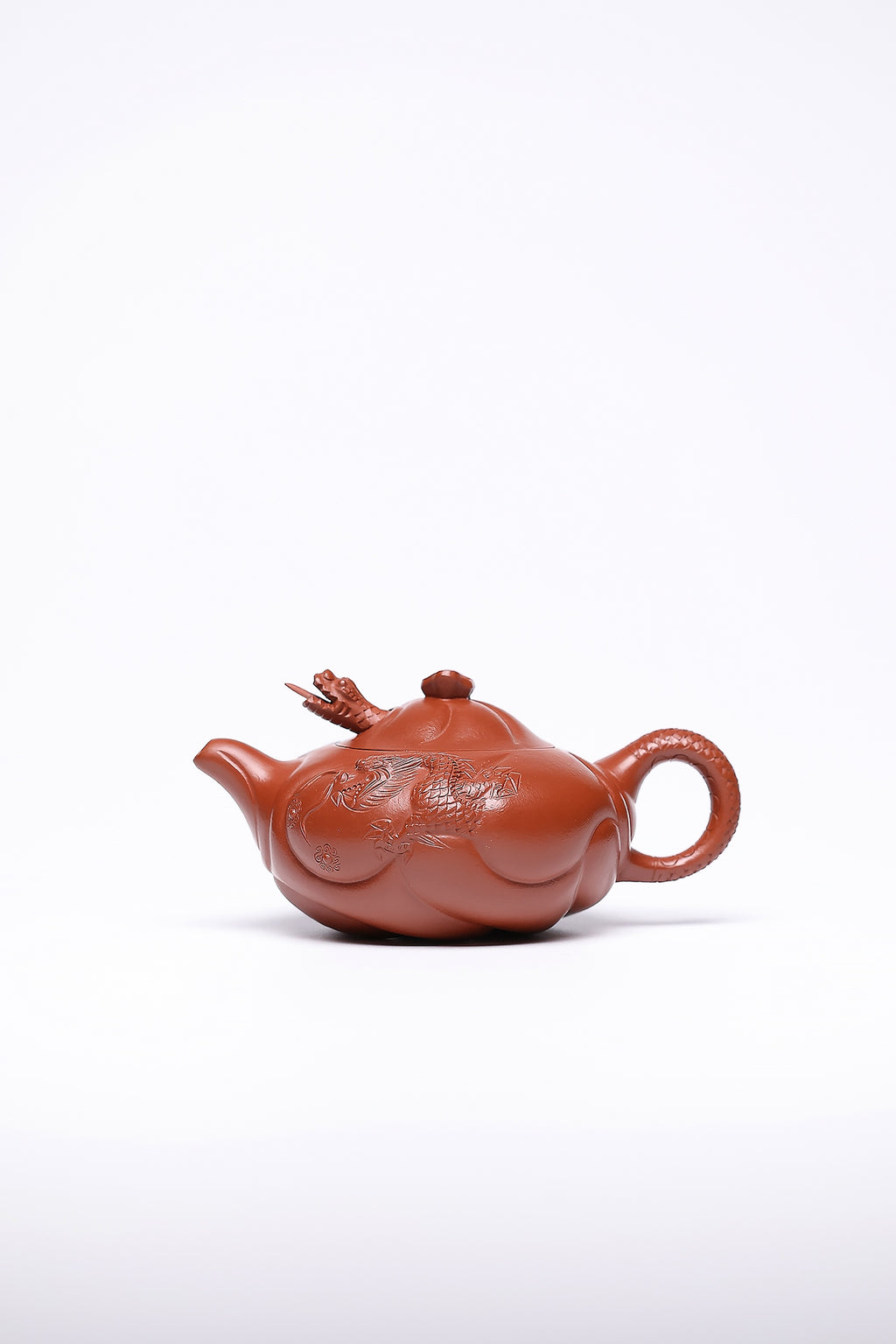 双省名人经典之作【鱼化龙】 泥料：极品大红袍 容量：220cc 作者：韩小虎 研究员级高级工艺美术师