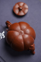 蒋蓉之女 传世花器｜蒋艺华·非遗紫砂巅峰重器《南瓜壶》收藏传世——原矿优质底槽清·250cc