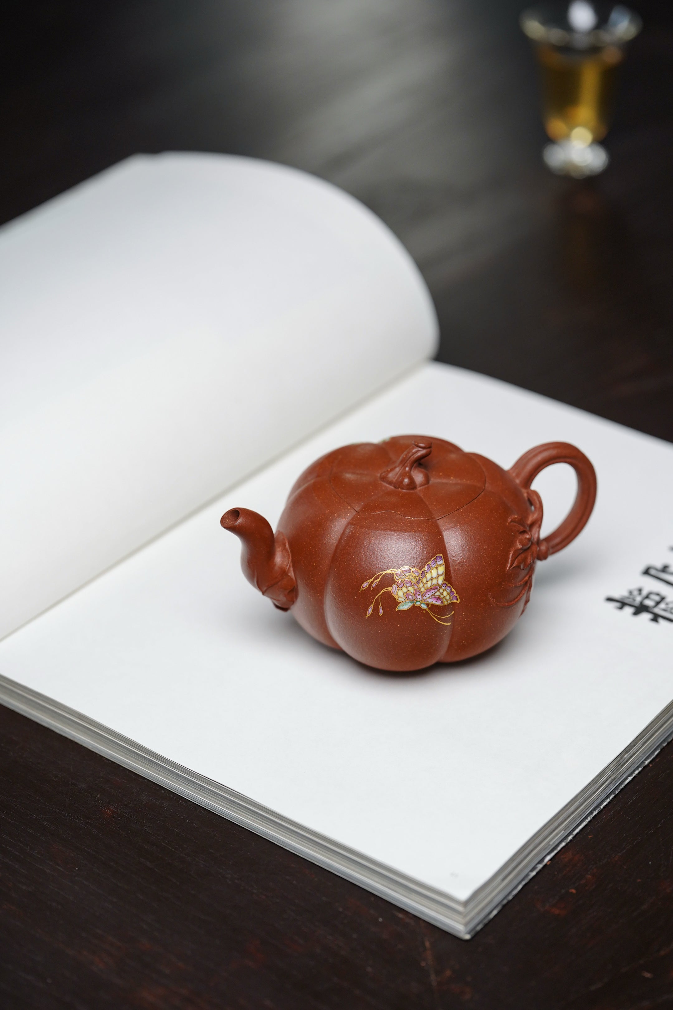 蒋蓉之女 传世花器｜蒋艺华·非遗紫砂巅峰重器《南瓜壶》收藏传世——原矿优质底槽清·250cc
