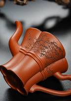 立之紫砂 礼藏至尊｜储立之大师传世典藏重器·大拍54万《梅竹山月套组》——原矿优质 红清水·380cc