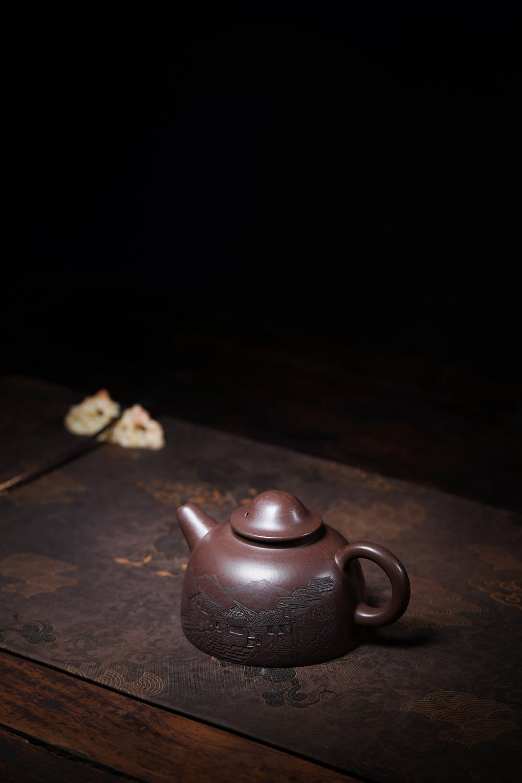 储立之大师传世典藏重器《渔翁壶》  ——原矿优质 紫玉金砂·380cc