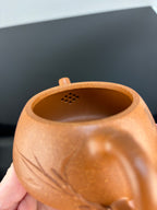 范泽锋高徒·邱爽紫砂潜力重器《竹节大口石瓢》—原矿优质金降坡·190cc
